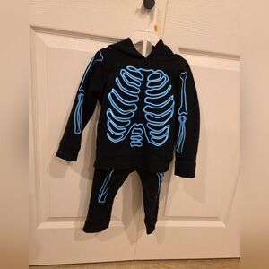 Old Navy Kids Skeleton Matching Set - Black and Blue
